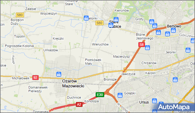 mapa Piotrkówek Duży, Piotrkówek Duży na mapie Targeo