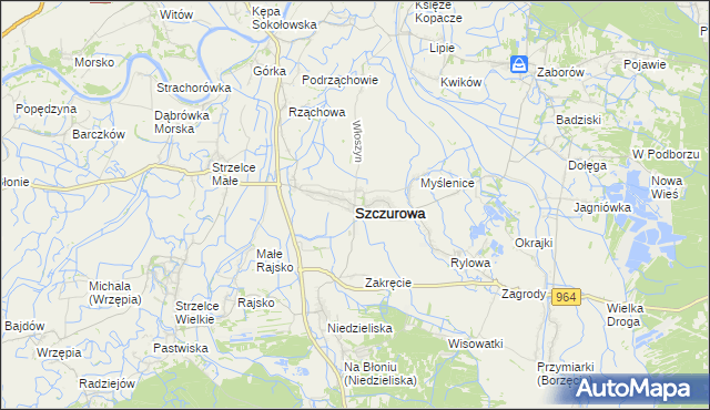 mapa Szczurowa, Szczurowa na mapie Targeo