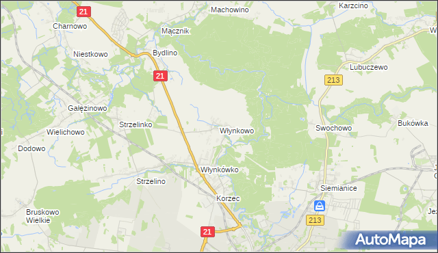 mapa Włynkowo, Włynkowo na mapie Targeo