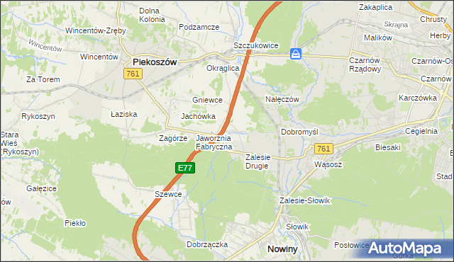 mapa Janów gmina Piekoszów, Janów gmina Piekoszów na mapie Targeo