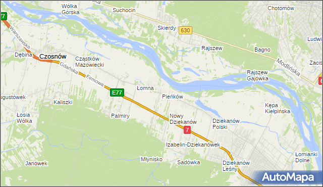 mapa Pieńków, Pieńków na mapie Targeo