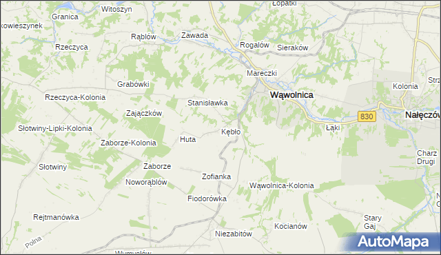 mapa Kębło, Kębło na mapie Targeo