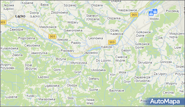 mapa Łazy Brzyńskie, Łazy Brzyńskie na mapie Targeo