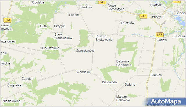 mapa Ludwików gmina Opole Lubelskie, Ludwików gmina Opole Lubelskie na mapie Targeo