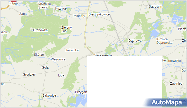 mapa Świerczów powiat namysłowski, Świerczów powiat namysłowski na mapie Targeo