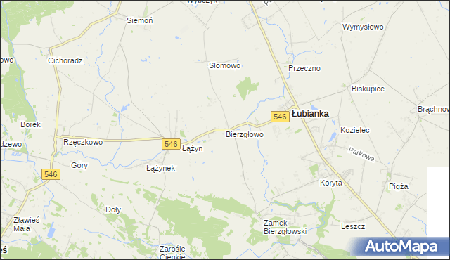 mapa Bierzgłowo, Bierzgłowo na mapie Targeo