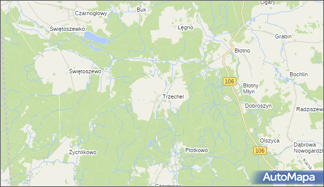 mapa Trzechel, Trzechel na mapie Targeo