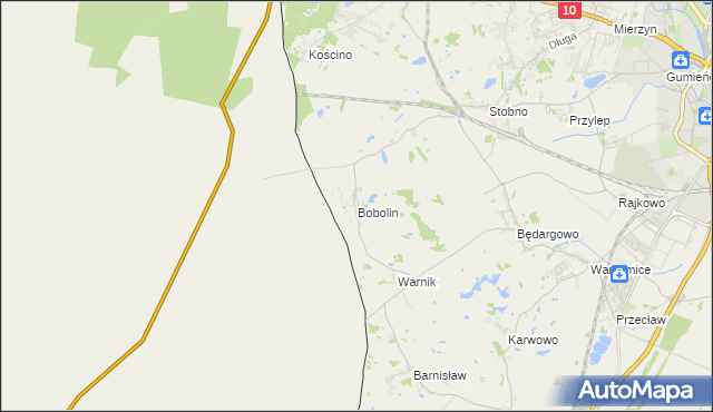 mapa Bobolin gmina Kołbaskowo, Bobolin gmina Kołbaskowo na mapie Targeo
