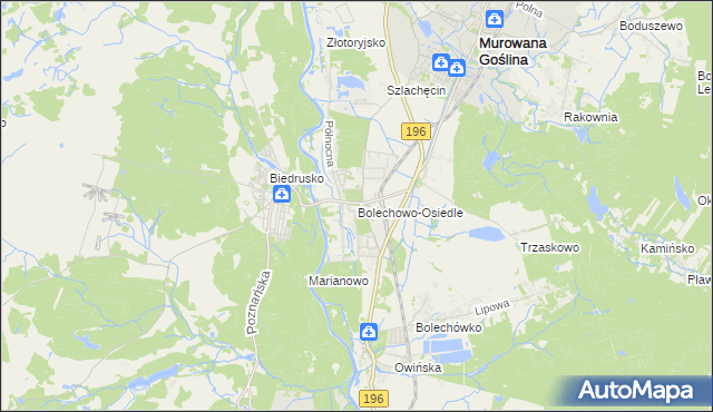 mapa Bolechowo-Osiedle, Bolechowo-Osiedle na mapie Targeo