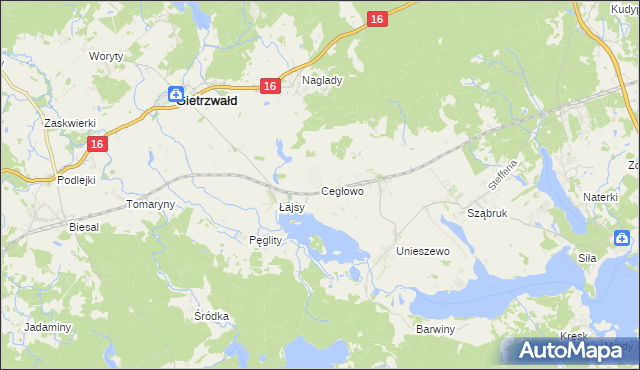 mapa Cegłowo, Cegłowo na mapie Targeo