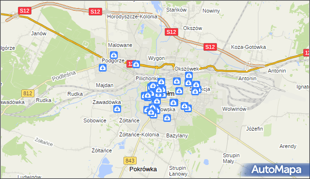 mapa Chełma, Chełm na mapie Targeo