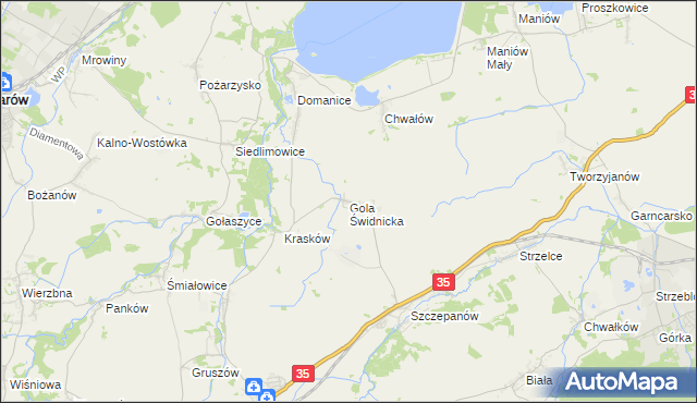 mapa Gola Świdnicka, Gola Świdnicka na mapie Targeo