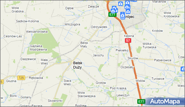 mapa Jarochy, Jarochy na mapie Targeo