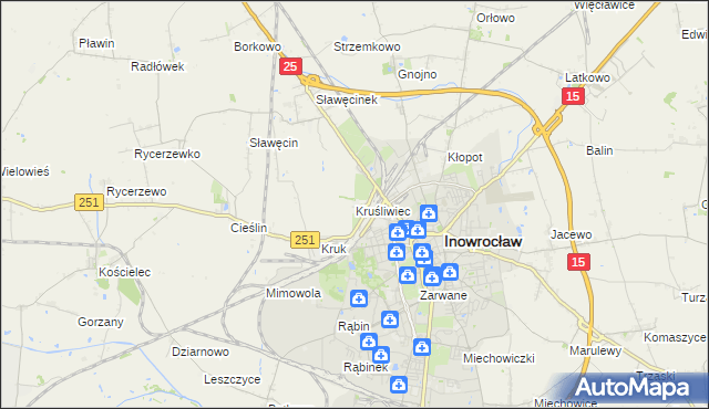mapa Kruśliwiec, Kruśliwiec na mapie Targeo