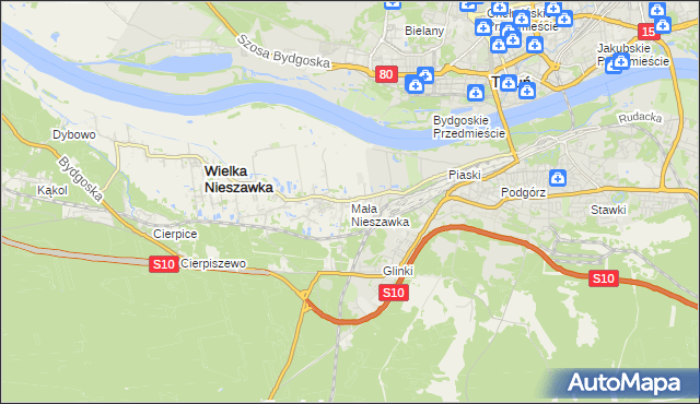 mapa Mała Nieszawka, Mała Nieszawka na mapie Targeo