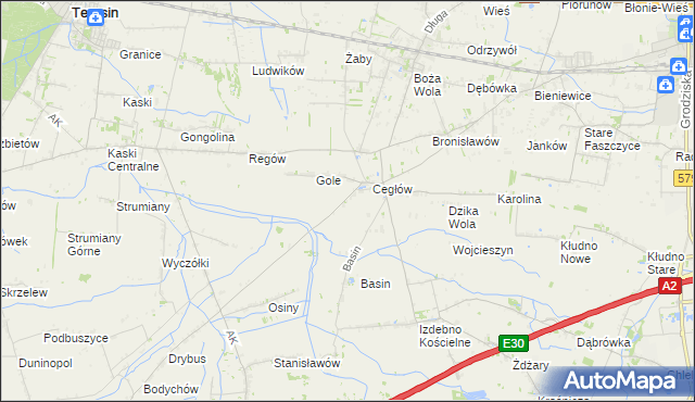 mapa Murowaniec gmina Baranów, Murowaniec gmina Baranów na mapie Targeo