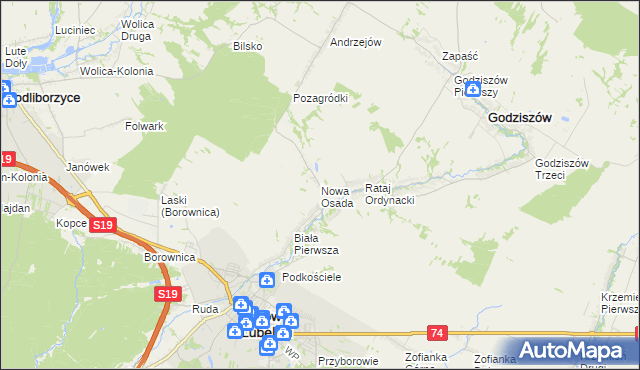 mapa Nowa Osada, Nowa Osada na mapie Targeo