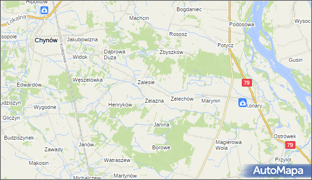 mapa Nowy Żelechów, Nowy Żelechów na mapie Targeo