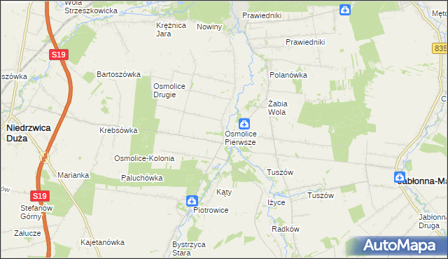 mapa Osmolice Pierwsze, Osmolice Pierwsze na mapie Targeo