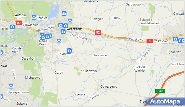 mapa Rabowice, Rabowice na mapie Targeo