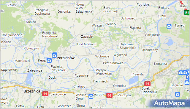 mapa Wołowice, Wołowice na mapie Targeo