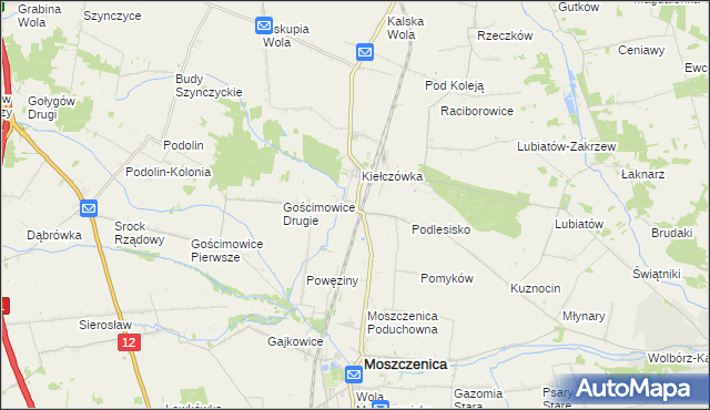 mapa Baby gmina Moszczenica, Baby gmina Moszczenica na mapie Targeo