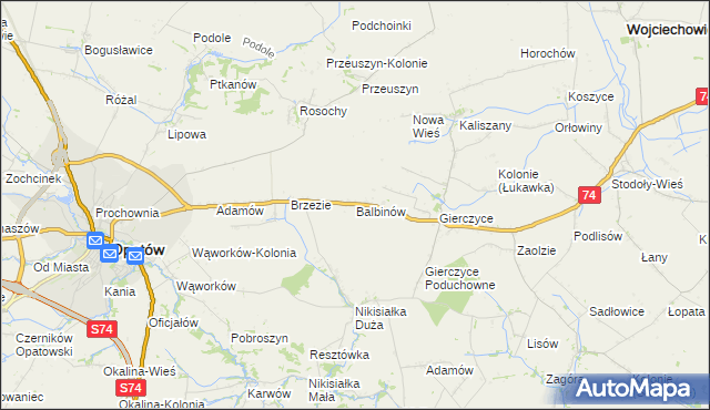 mapa Balbinów, Balbinów na mapie Targeo