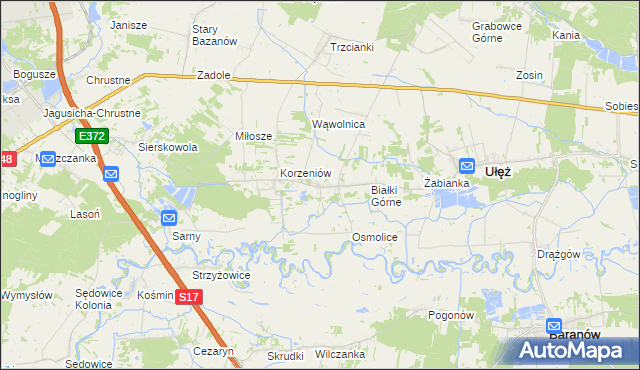 mapa Białki Dolne, Białki Dolne na mapie Targeo