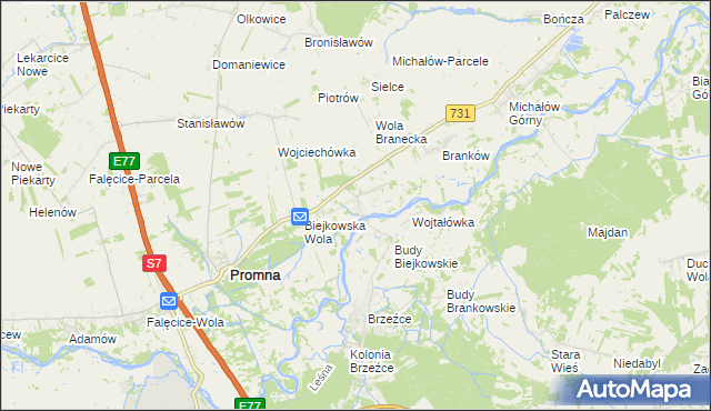 mapa Biejków, Biejków na mapie Targeo