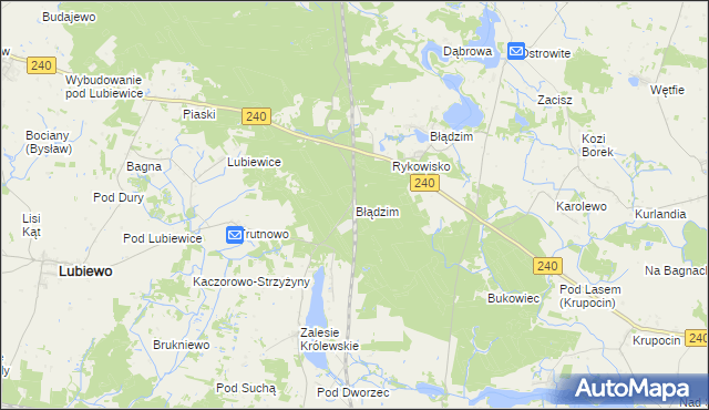 mapa Błądzim gmina Cekcyn, Błądzim gmina Cekcyn na mapie Targeo