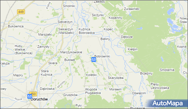 mapa Bobrowniki gmina Grabów nad Prosną, Bobrowniki gmina Grabów nad Prosną na mapie Targeo