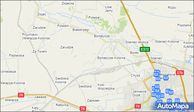 mapa Bortatycze-Kolonia, Bortatycze-Kolonia na mapie Targeo