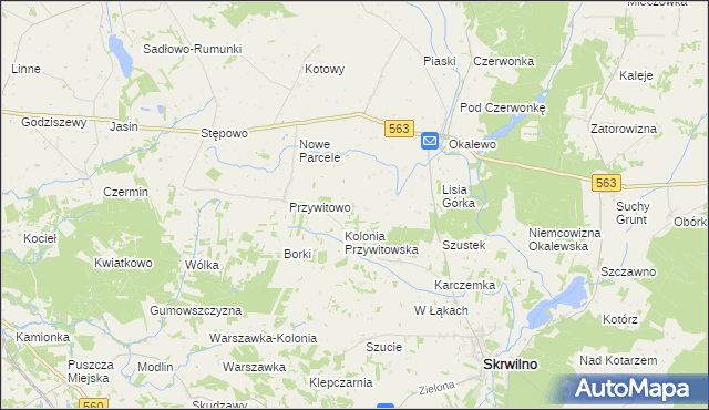 mapa Budziska gmina Skrwilno, Budziska gmina Skrwilno na mapie Targeo