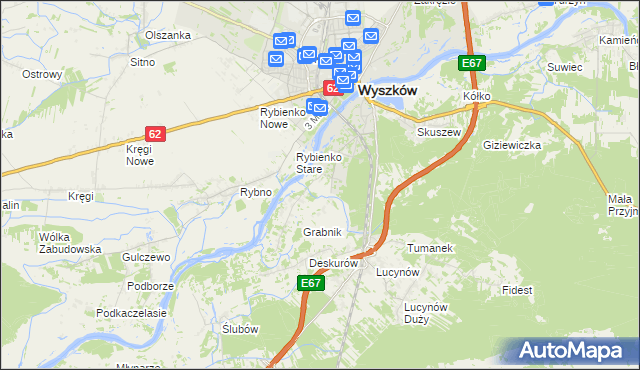 mapa Drogoszewo gmina Wyszków, Drogoszewo gmina Wyszków na mapie Targeo