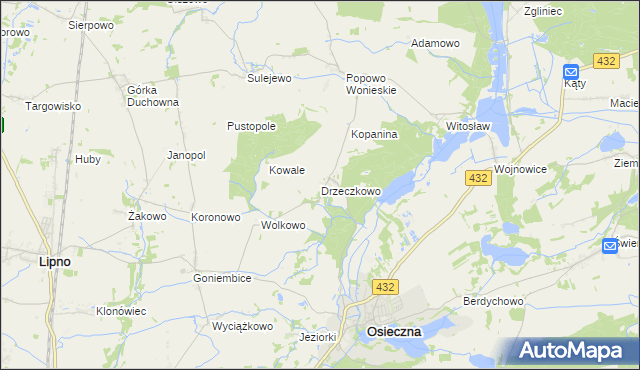 mapa Drzeczkowo, Drzeczkowo na mapie Targeo