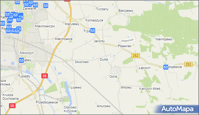 mapa Dulsk gmina Inowrocław, Dulsk gmina Inowrocław na mapie Targeo