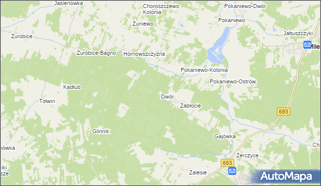 mapa Dwór gmina Nurzec-Stacja, Dwór gmina Nurzec-Stacja na mapie Targeo