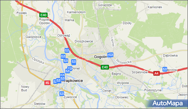 mapa Gogolin powiat krapkowicki, Gogolin powiat krapkowicki na mapie Targeo
