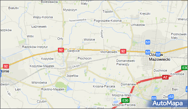 mapa Gołaszew, Gołaszew na mapie Targeo