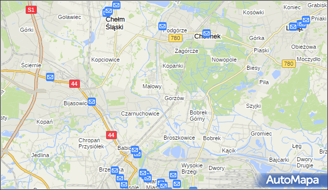 mapa Gorzów, Gorzów na mapie Targeo