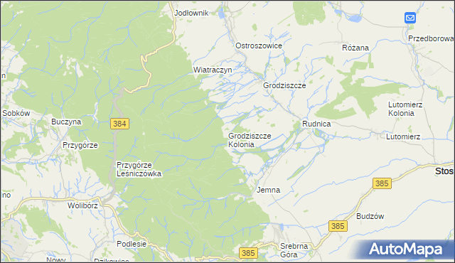 mapa Grodziszcze Kolonia, Grodziszcze Kolonia na mapie Targeo