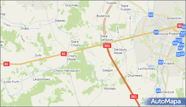 mapa Grzymały Szczepankowskie, Grzymały Szczepankowskie na mapie Targeo