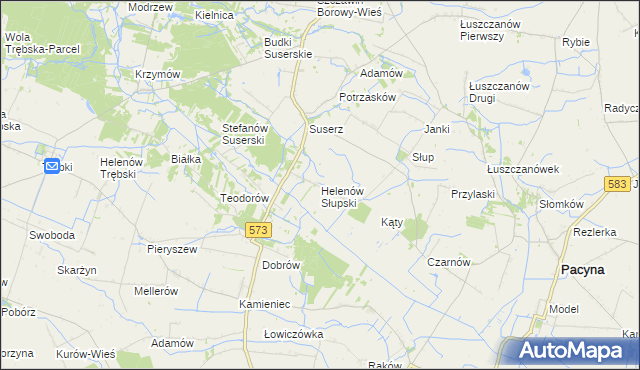 mapa Helenów Słupski, Helenów Słupski na mapie Targeo