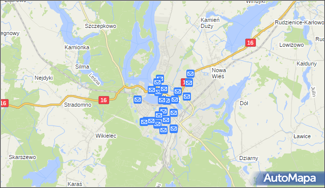 mapa Iława, Iława na mapie Targeo