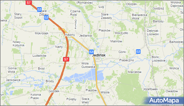 mapa Jedlińsk, Jedlińsk na mapie Targeo