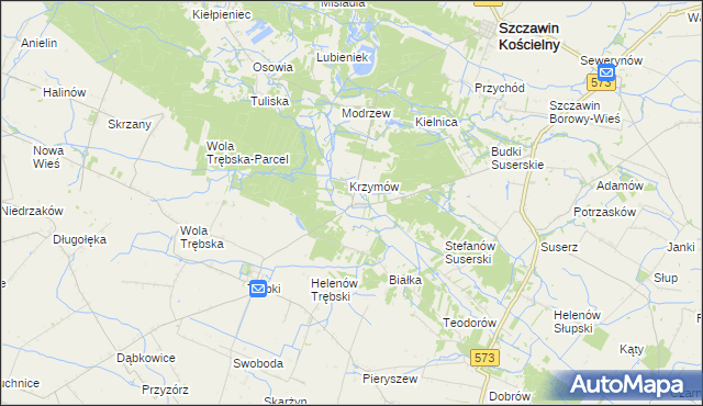 mapa Józefków gmina Szczawin Kościelny, Józefków gmina Szczawin Kościelny na mapie Targeo