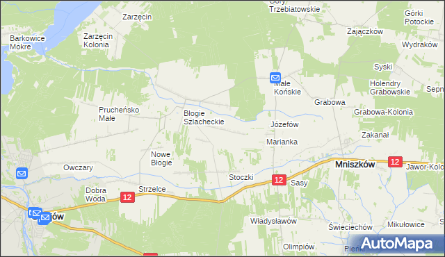 mapa Konstantynów gmina Mniszków, Konstantynów gmina Mniszków na mapie Targeo