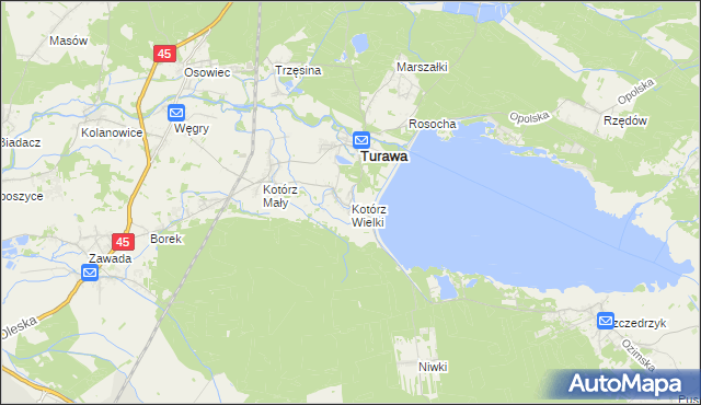 mapa Kotórz Wielki, Kotórz Wielki na mapie Targeo