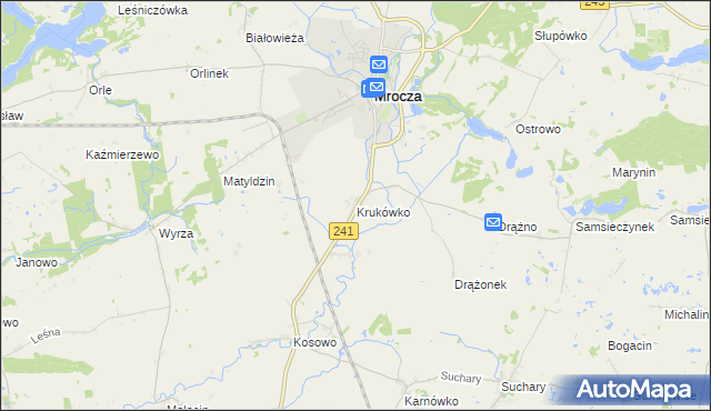 mapa Krukówko, Krukówko na mapie Targeo