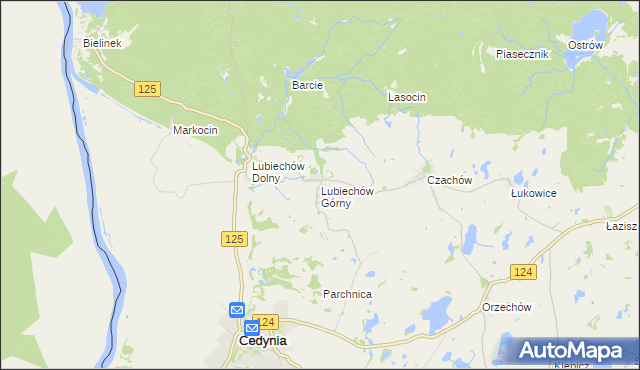 mapa Lubiechów Górny, Lubiechów Górny na mapie Targeo